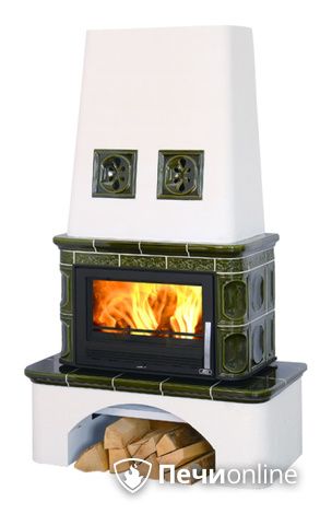 Печь-камин ABX Laponie I, зеленая в Бердске